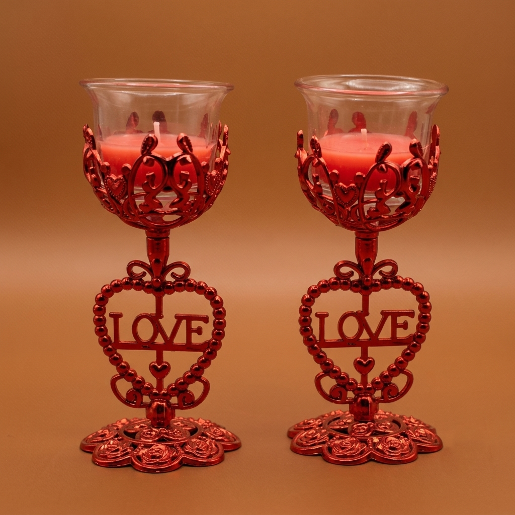 Tea Lights Holder Candle Stand (2 Pc Set)